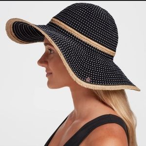 CALIA Carrie Underwood Wide Brim Floppy Hat Packable Foldable Straw Grosgrain